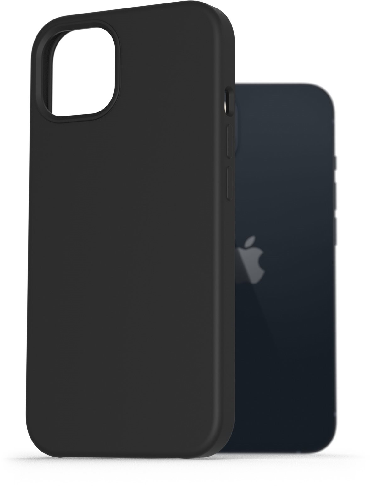 AlzaGuard Premium Liquid Silicone Case for iPhone 13, Black Phone...