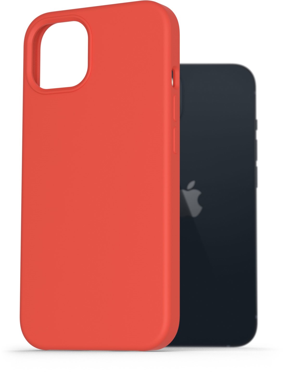 AlzaGuard Premium Liquid Silicone Case for iPhone 13, Red Phone Cover