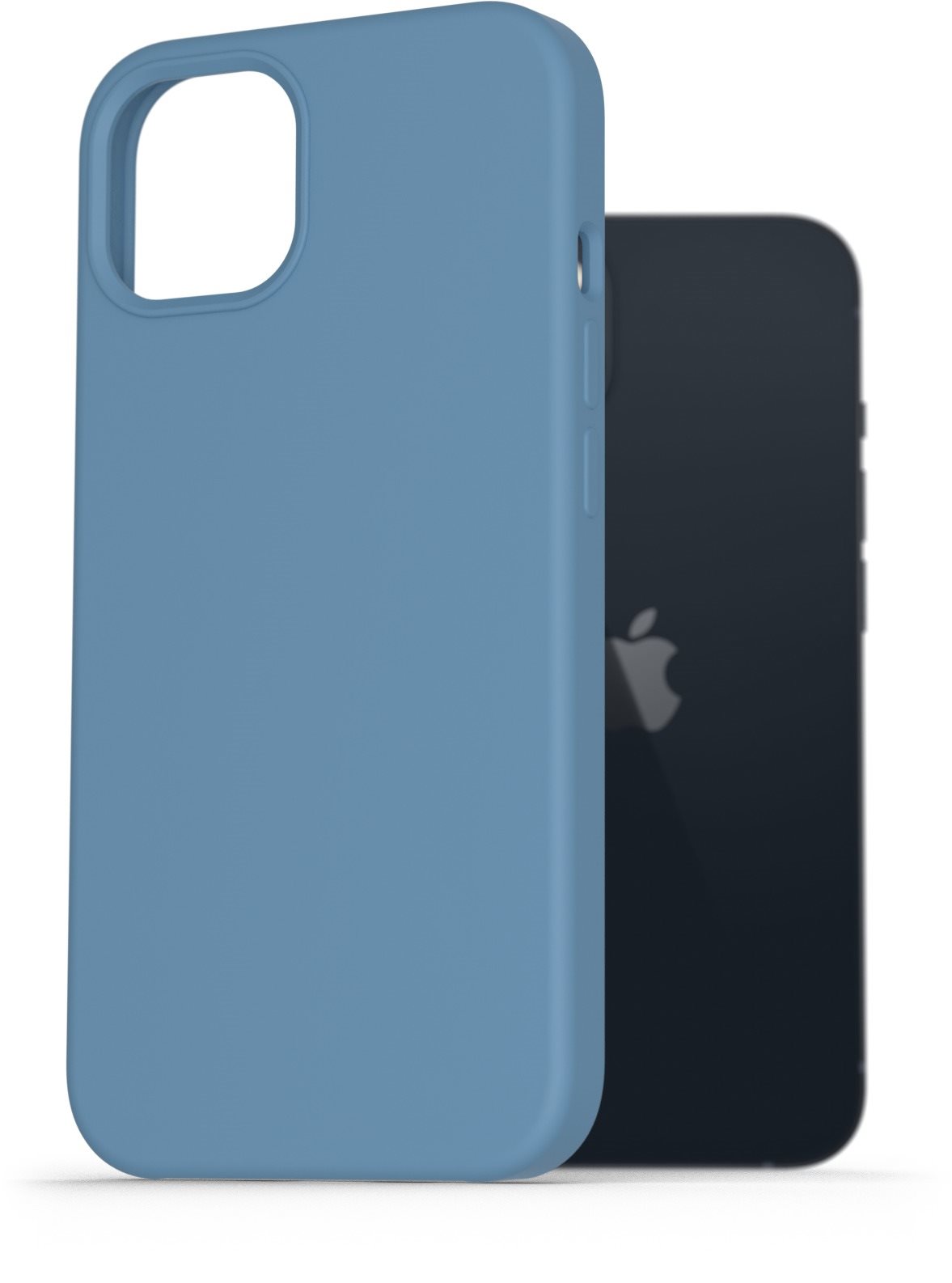 AlzaGuard Premium Liquid Silicone Case for iPhone 13, Blue Phone...