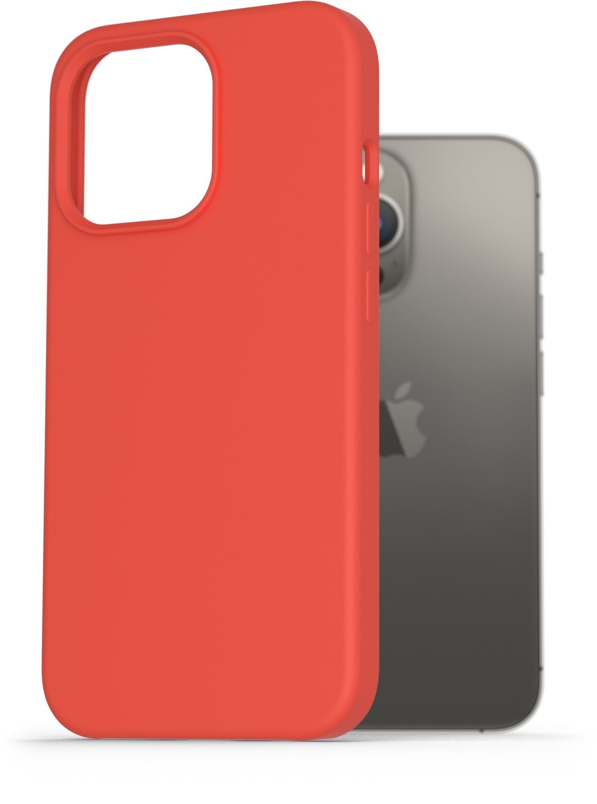 AlzaGuard Premium Liquid Silicone Case for iPhone 13 Pro, Red Phone...