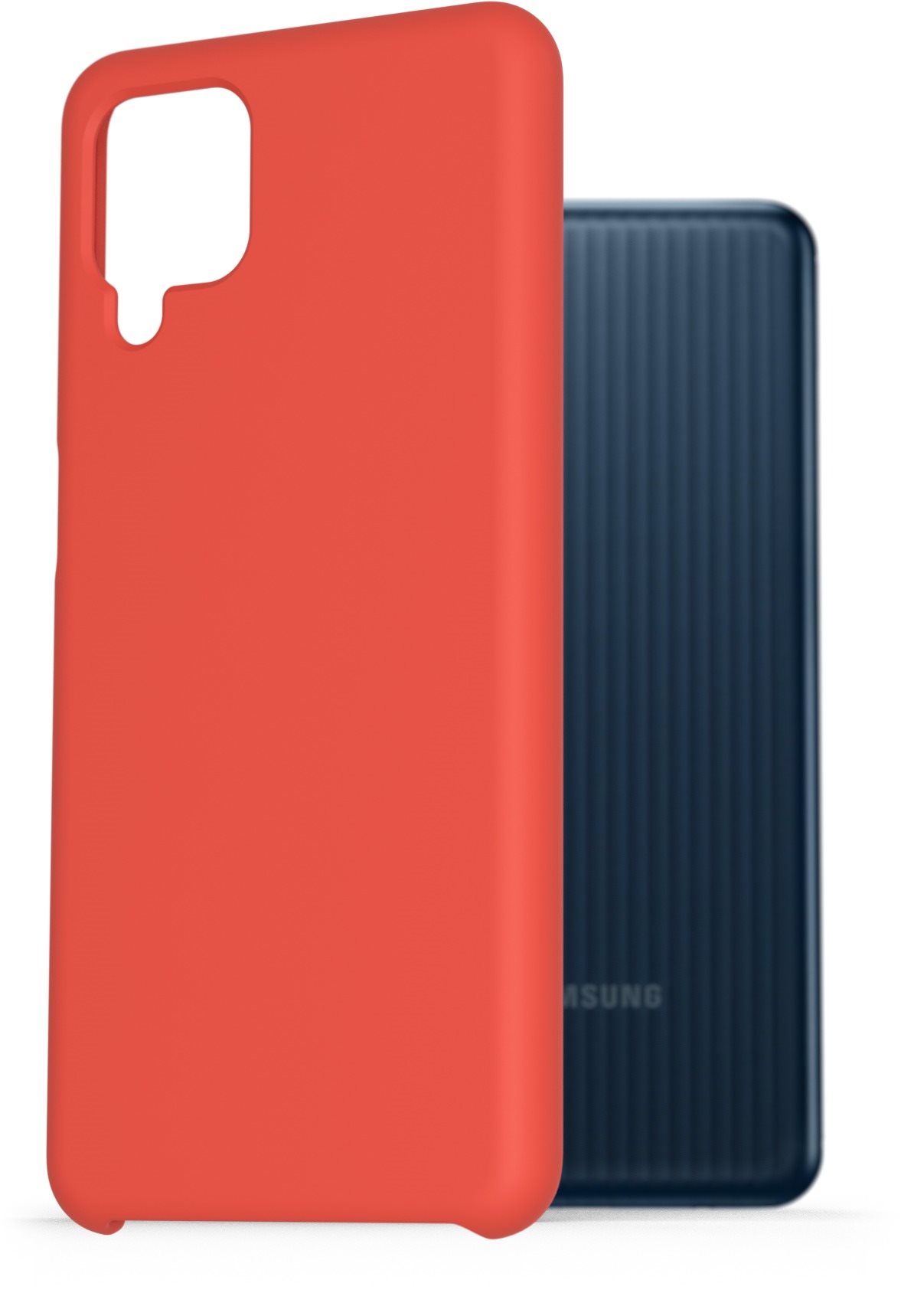 AlzaGuard Premium Liquid Silicone Case for Samsung Galaxy M12 Red...