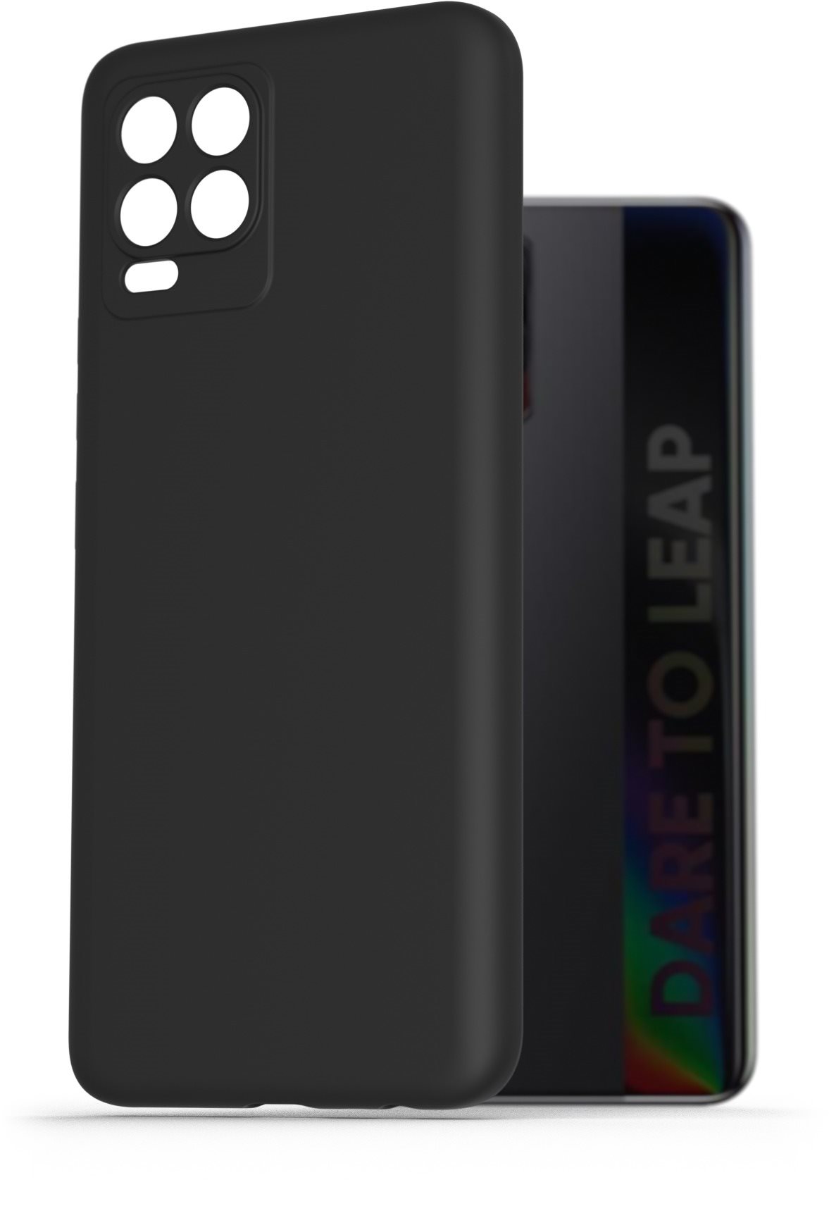 AlzaGuard Premium Liquid Silicone Case for Realme 8 Black Phone Cover