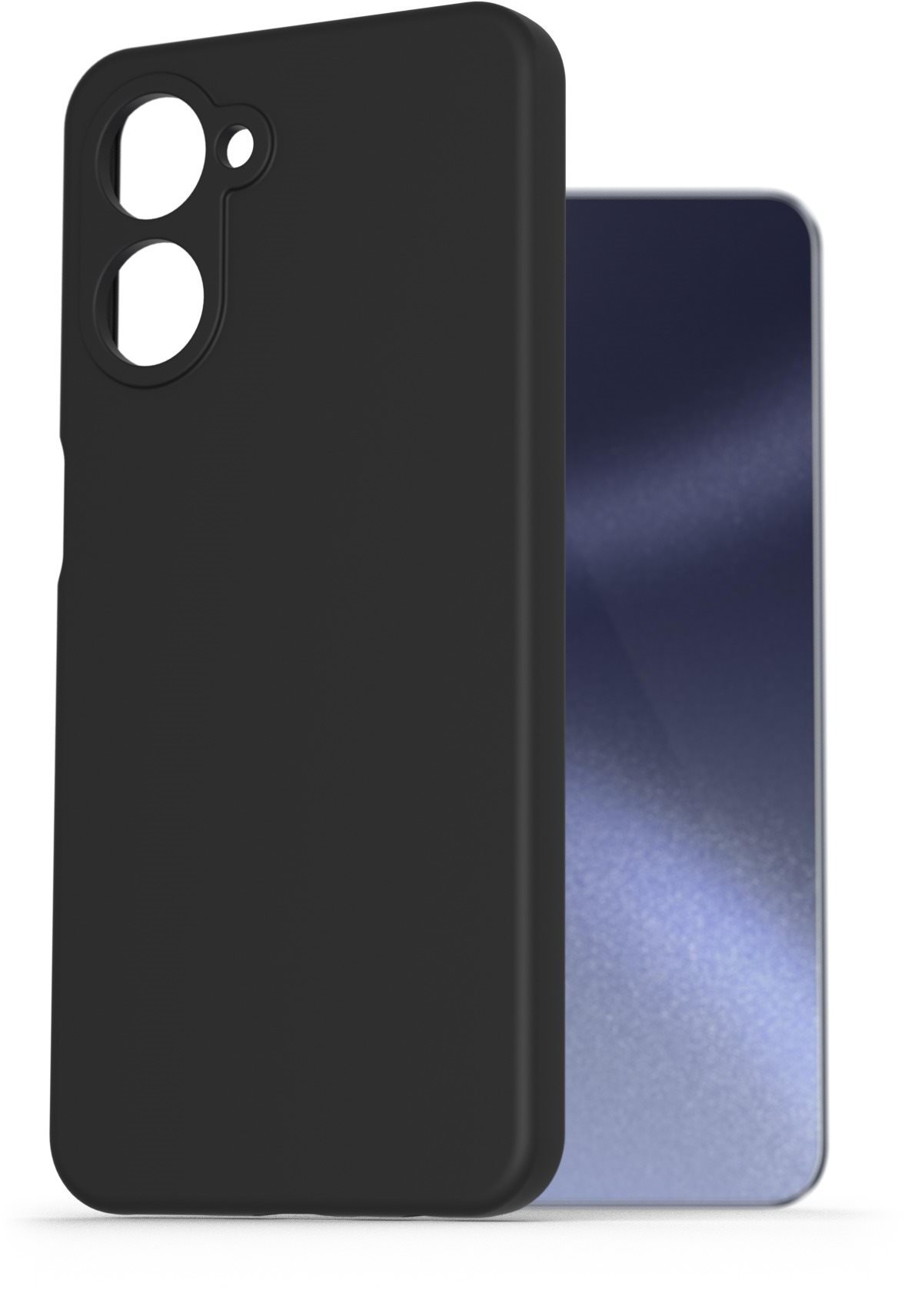 AlzaGuard Premium Liquid Silicone Case Realme 10 fekete tok Telefon...