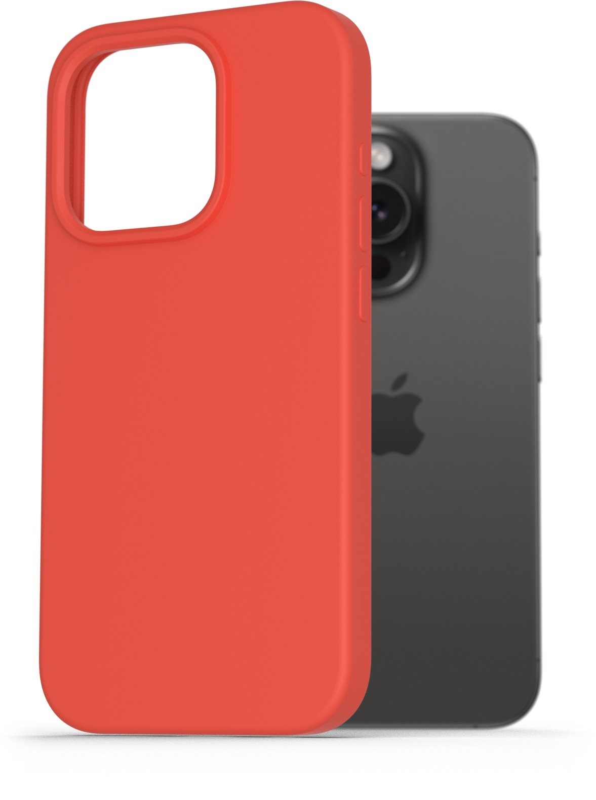 AlzaGuard Premium Liquid Silicone Case pre iPhone 15 Pro červený...