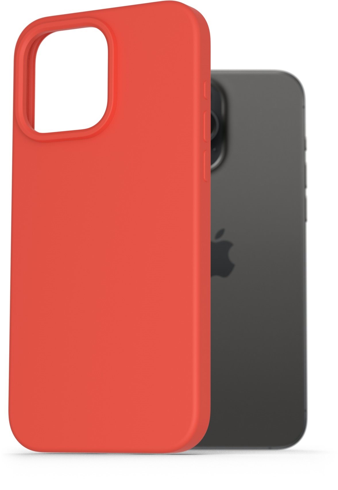 AlzaGuard Premium Liquid Silicone iPhone 15 Pro Max piros tok...