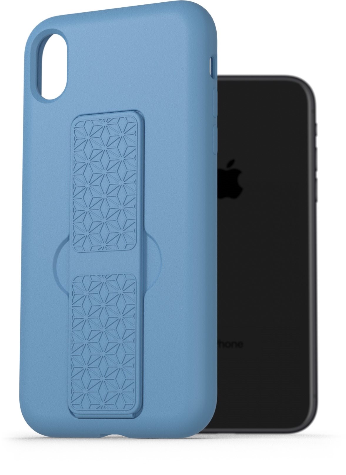 AlzaGuard Liquid Silicone Case avec support pour iPhone Xr bleu...