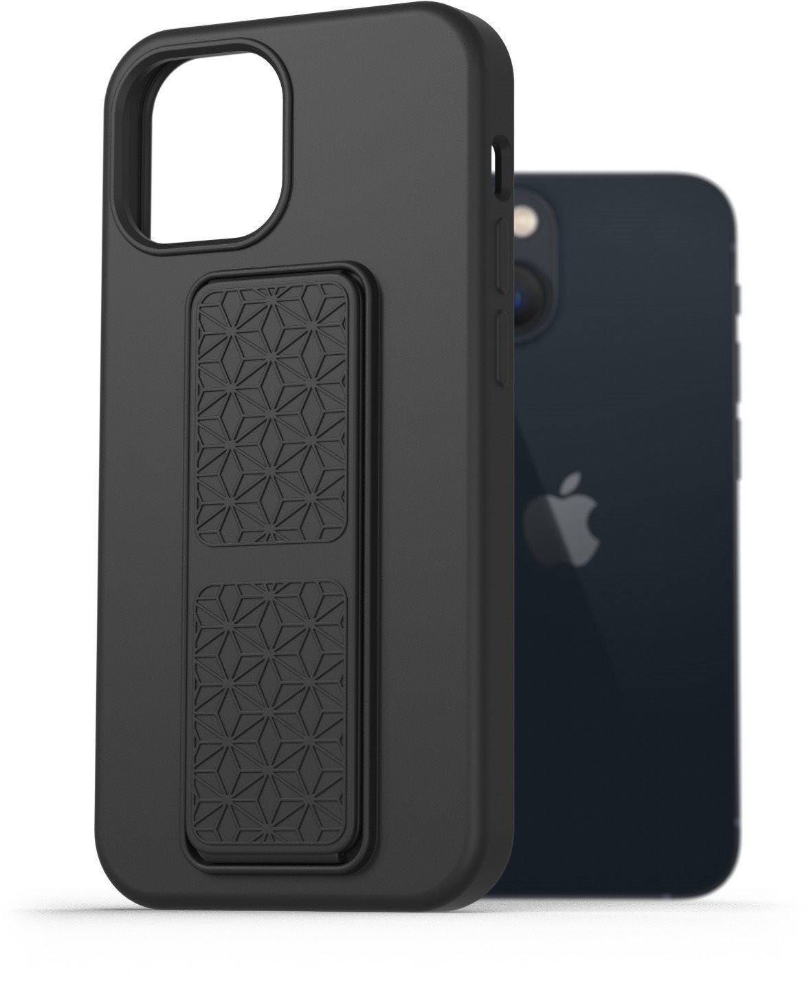 AlzaGuard Liquid Silicone Case with Stand for iPhone 13 Mini Black...
