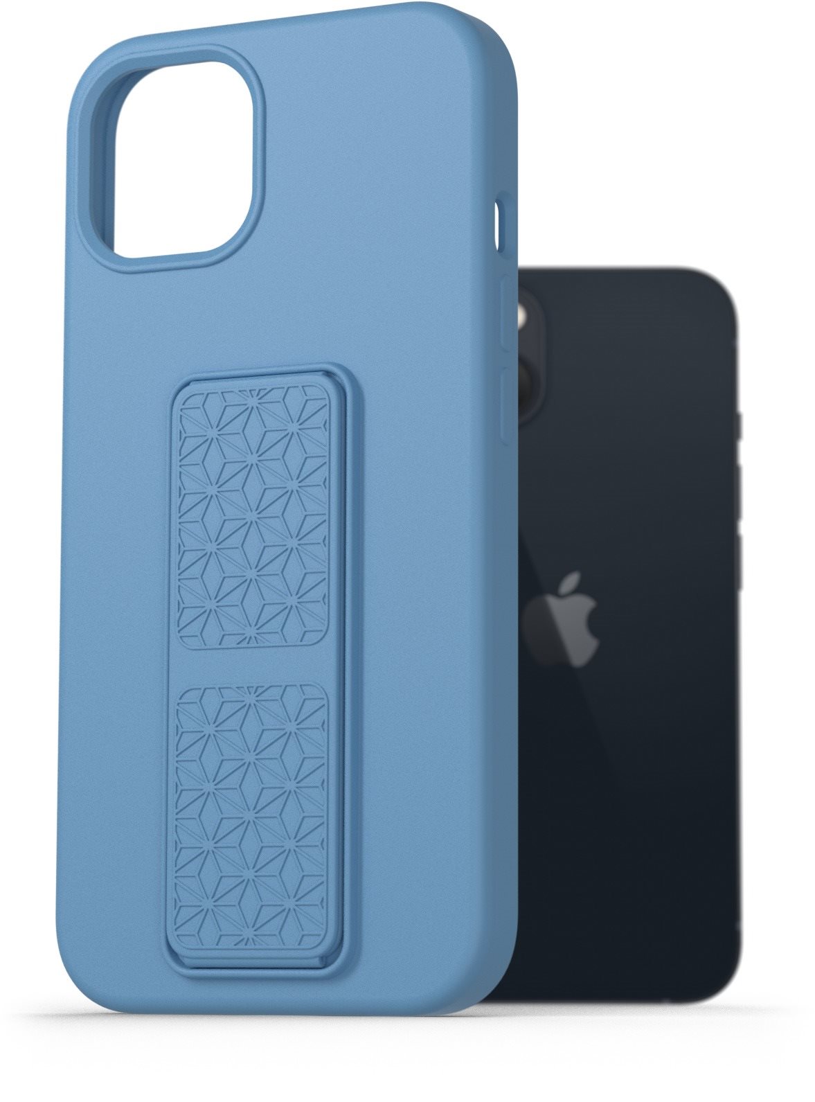 AlzaGuard Liquid Silicone Case with Stand for iPhone 13 Blue Phone...