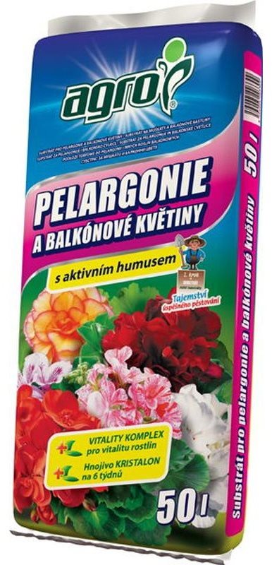 AGRO Substrát na muškáty 50 l Substrát
