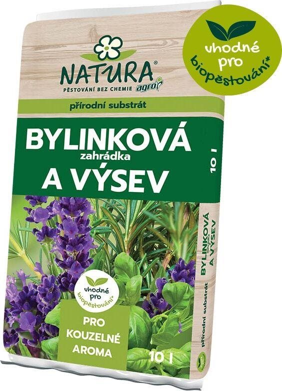 AGRO Substrát bylinková zahrádka a výsev NATURA, objem 10l Substrát