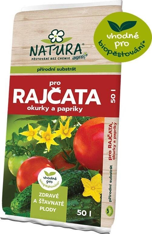 AGRO Substrát pro rajčata, okurky a papriky NATURA, objem 50l...