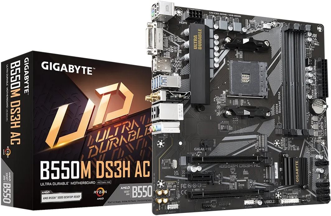 GIGABYTE B550M DS3H AC Motherboard