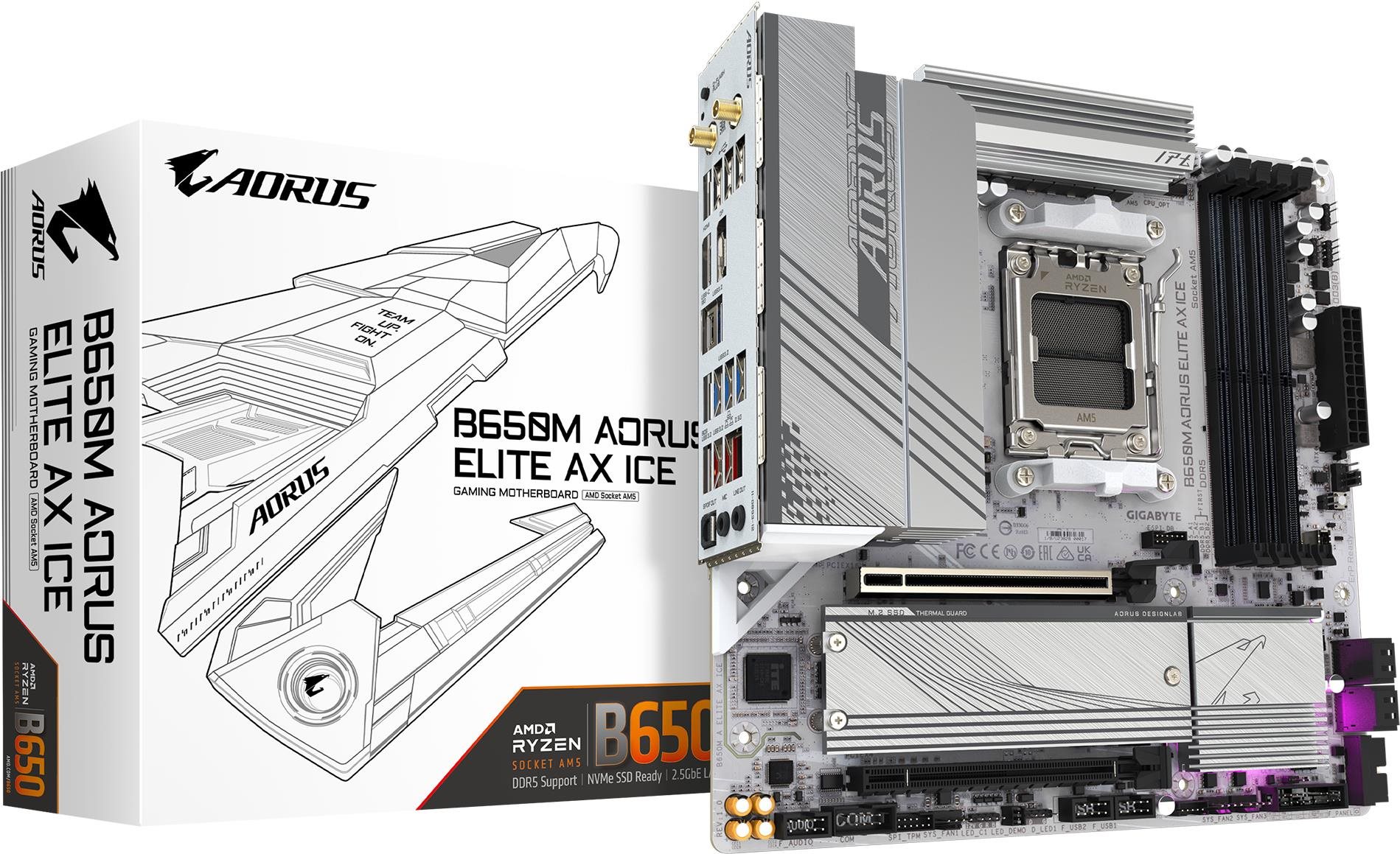 GIGABYTE B650M A ELITE AX ICE Alaplap