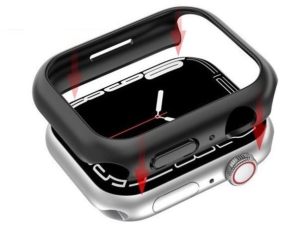 Ahastyle premium PC Matte pro Apple Watch7 black 41MM 2ks Ochranný...