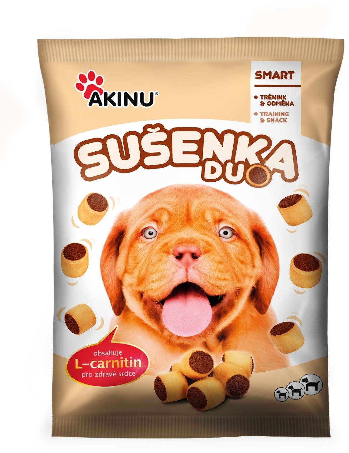 Akinu sušienka Duo s L-karnitínom 400 g Maškrty pre psov