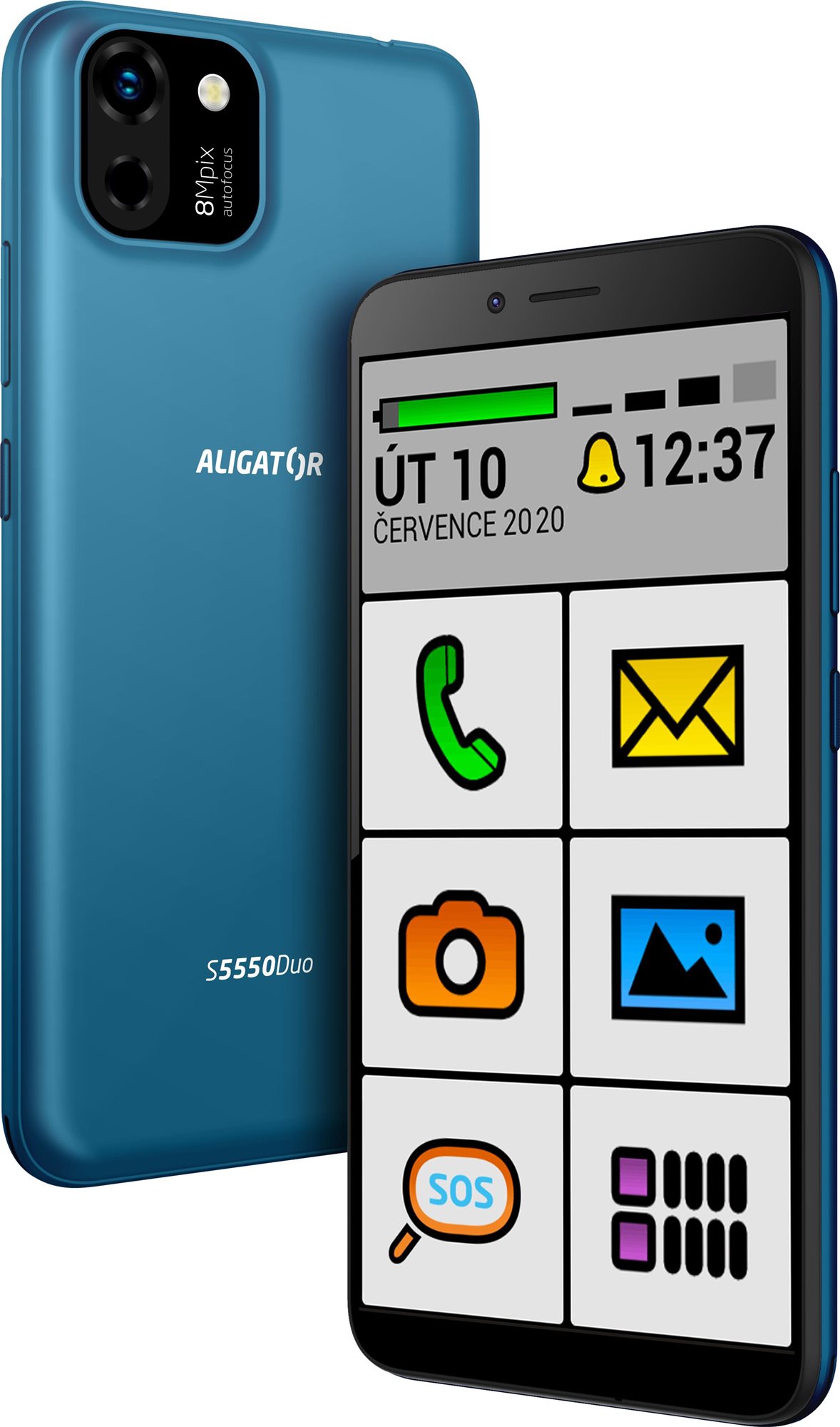 Aligator S5550 SENIOR modrá Mobilný telefón