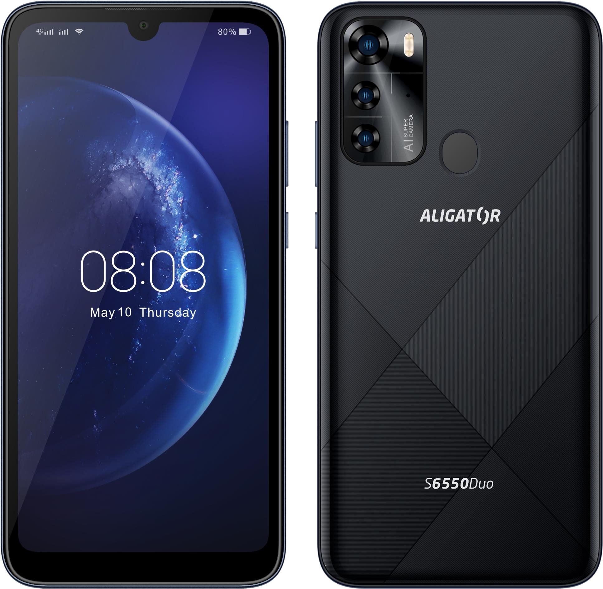 Aligator S6550 Duo 3GB/128GB fekete Mobiltelefon