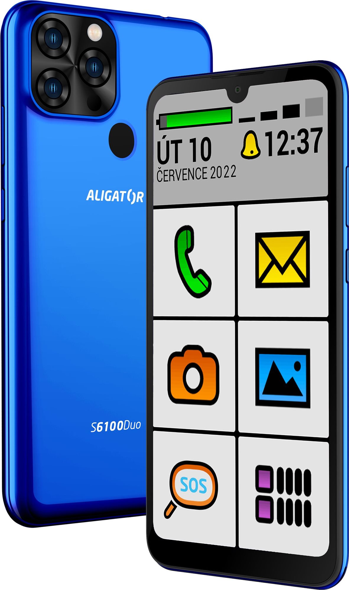 Aligator S6100 SENIOR modrý Mobilný telefón