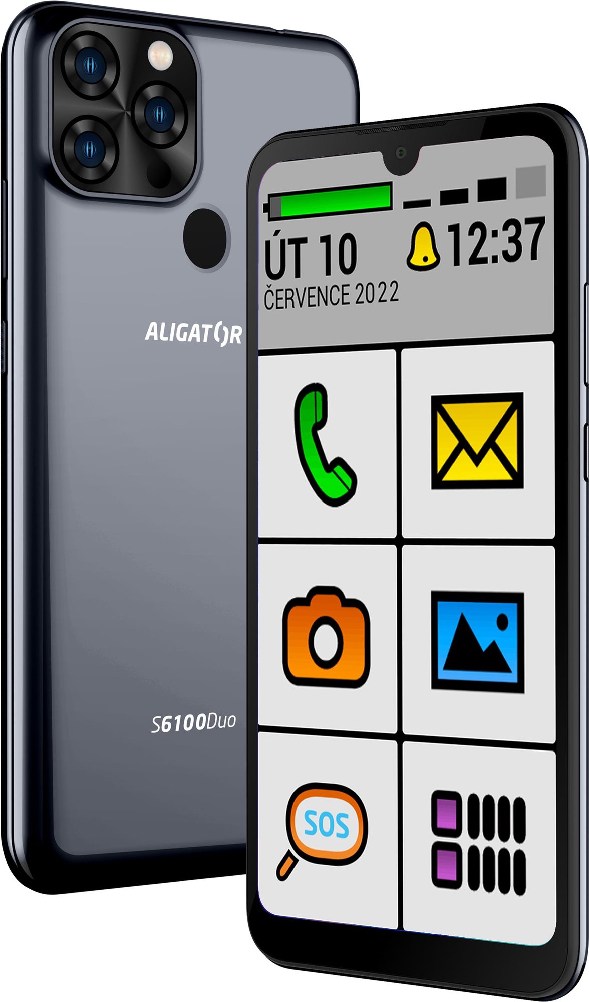 Aligator S6100 SENIOR čierny Mobilný telefón