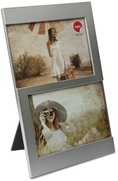Balvi Fotorámček Dijon 23359, plast, 10 × 15cm (2×), strieborný...