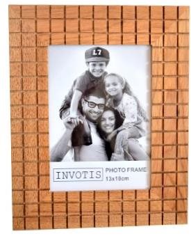 Invotis Fotorámik Wood Square BD26, drevo, 13 × 18 cm Fotorámik