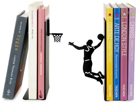 Balvi Knižní zarážky Basketbal 27565, kov, černé Zarážka na knihy
