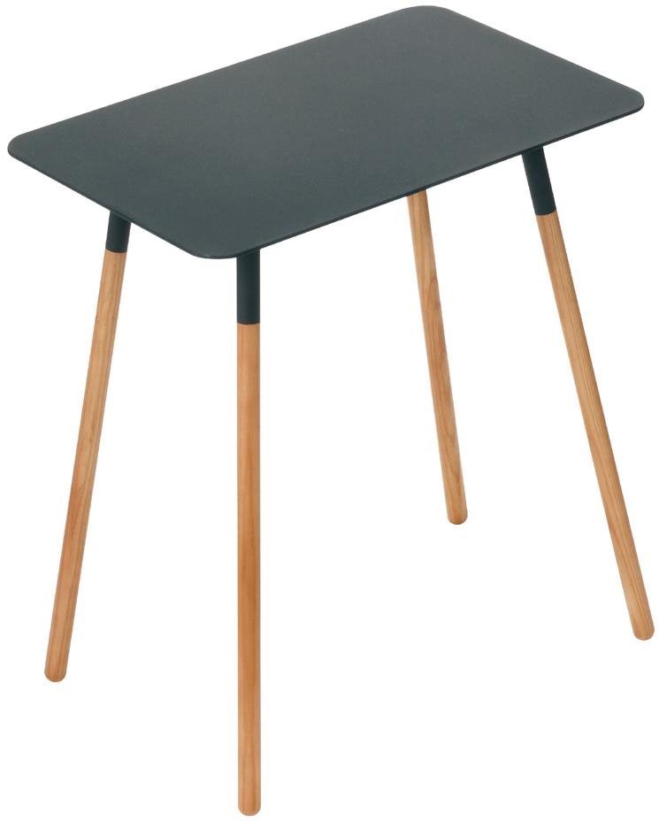 Yamazaki Odkladací stolík Plain 3508, kov/drevo, čierny Odkladací...