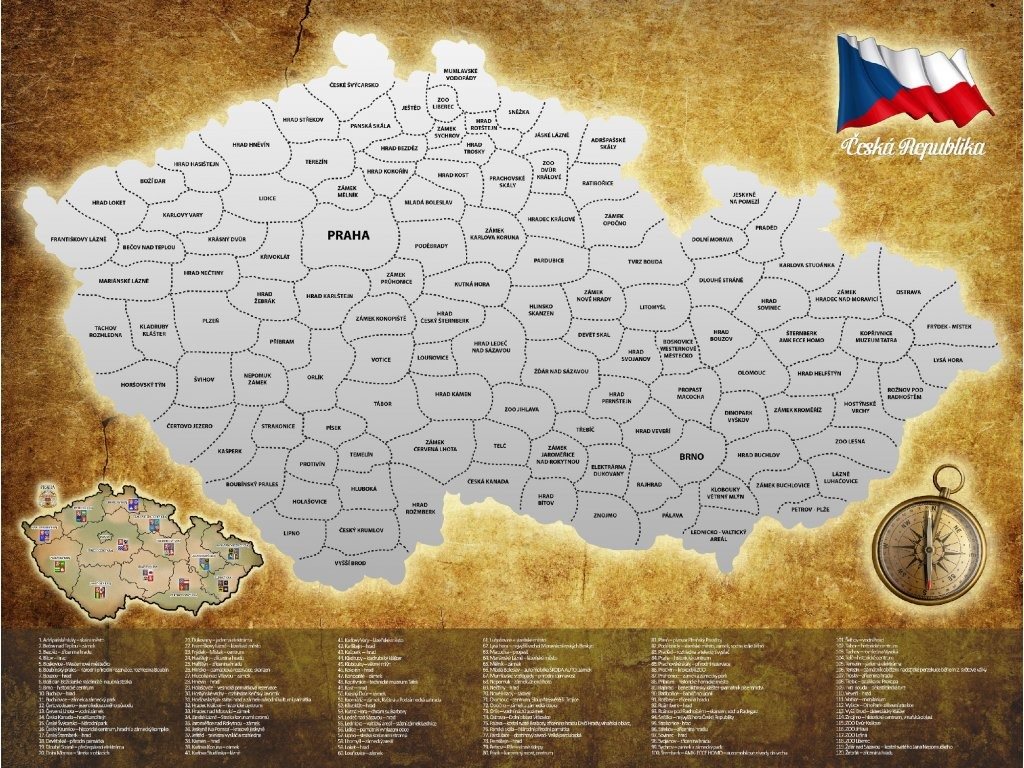 Stieracia Česká republika Mapa