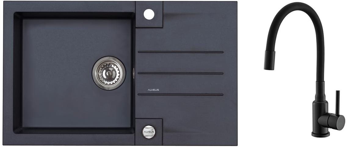Alveus Rock 130 91 + Mintas Black MAT Set drezu a batérie