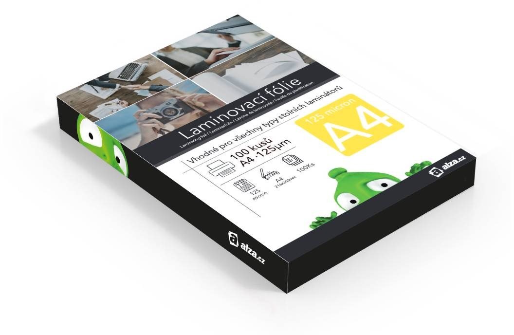 Alza A4/250 lesklé – balenie 100 ks Laminovacia fólia