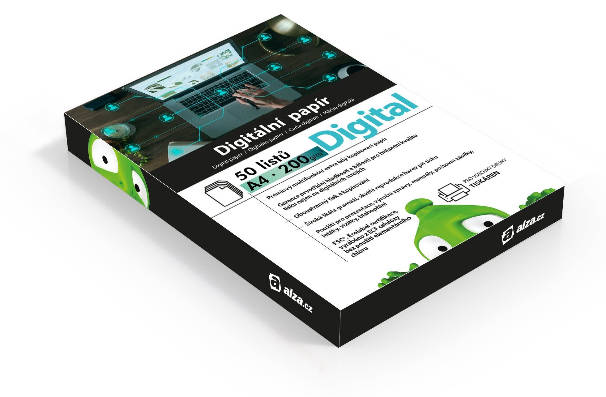 Alza Digital A4 Papier - 200 g - 50 Blätter Kanzleipapier