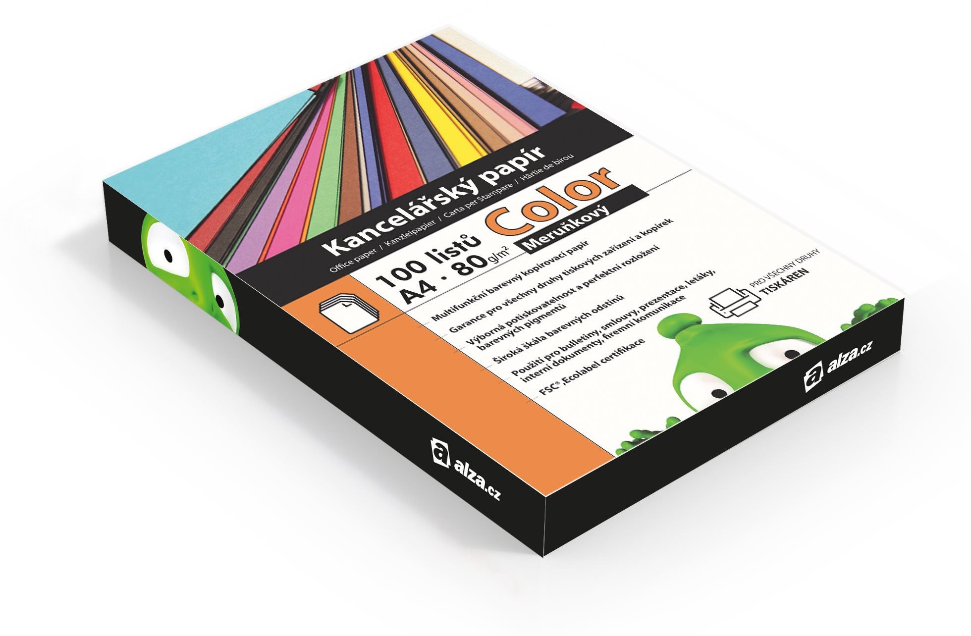Alza Color A4 Aprikose 80g 100 Blätter Kanzleipapier
