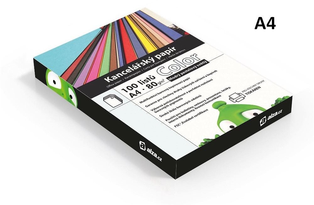 Alza Color A4 helles Pastell-Blau 80g 100 Blatt Kanzleipapier