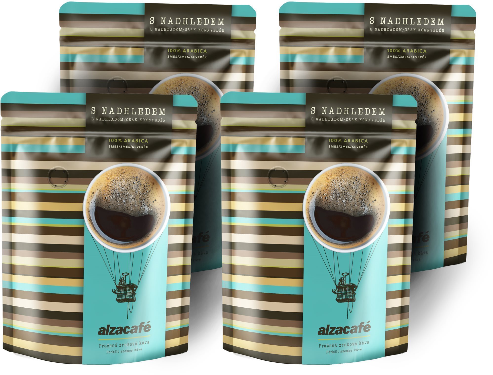 AlzaCafé, zrnková, 4× 250 g Káva