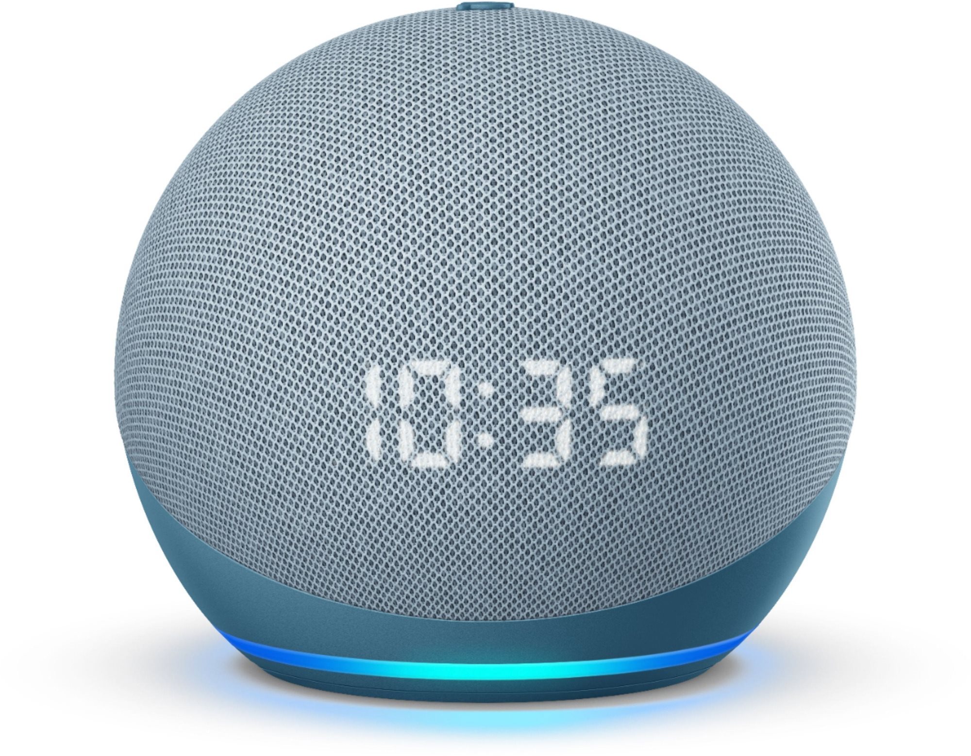Amazon Echo Dot 4e génération Bleu gris avec horloge Assistant vocal