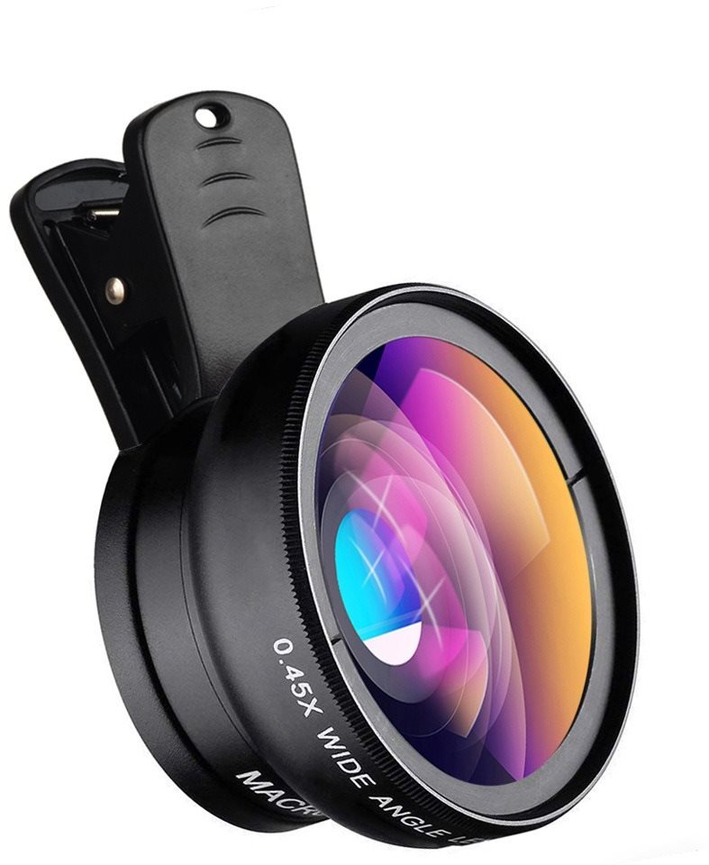 Apexel sada 2 in 1  0,45× Wide Angle + 12,5× Macro 2 s klipsom...