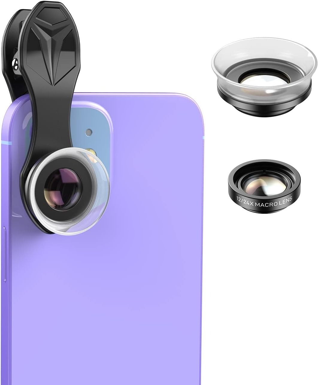 Apexel 2-in-1 Lens Kit-- 12X/24X Macro Lens Objektív na mobil