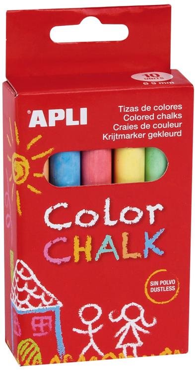 APLI Kriedy mix farieb, 10 ks Kriedy