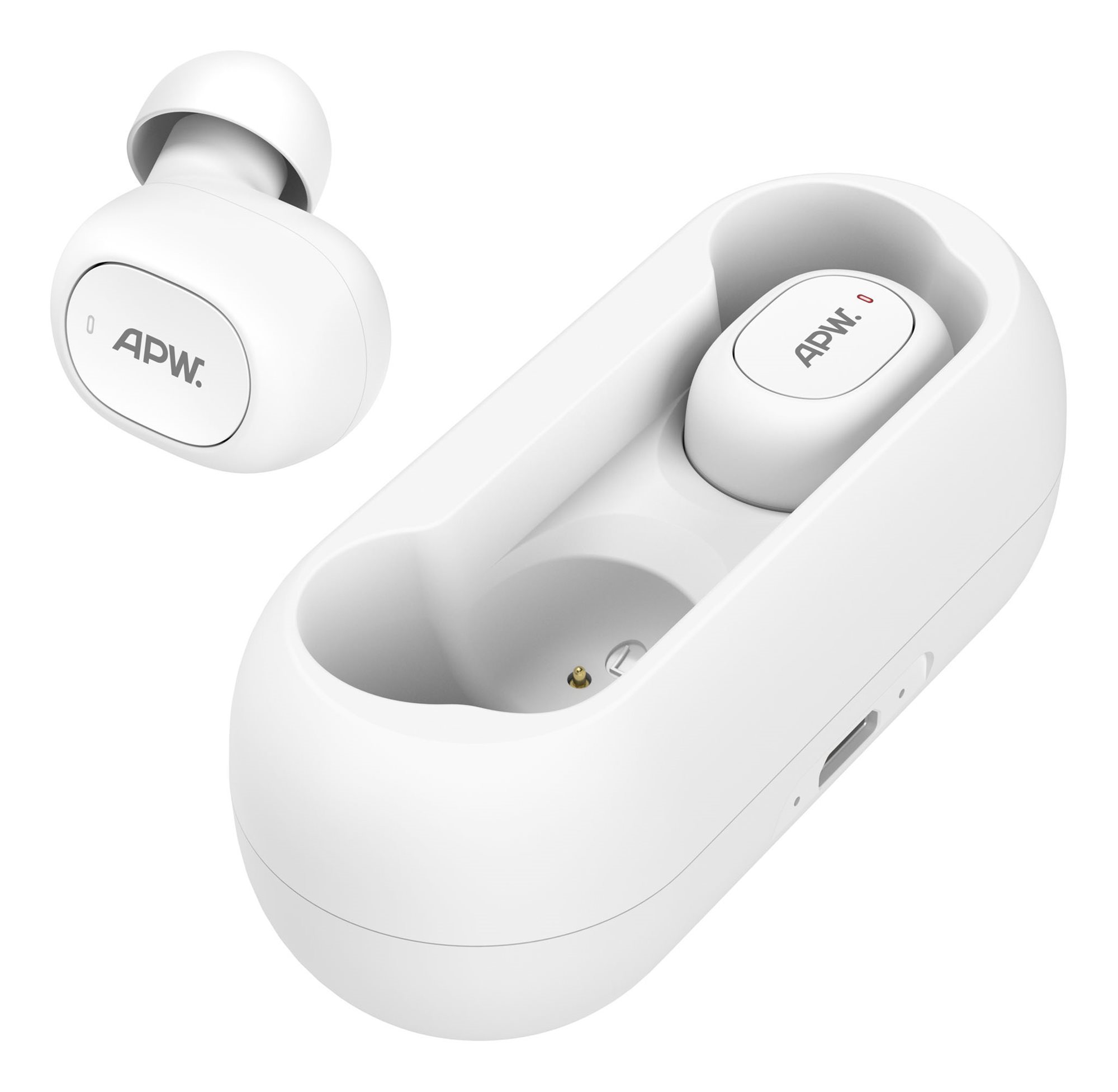AlzaPower Shpunty White Wireless Headphones