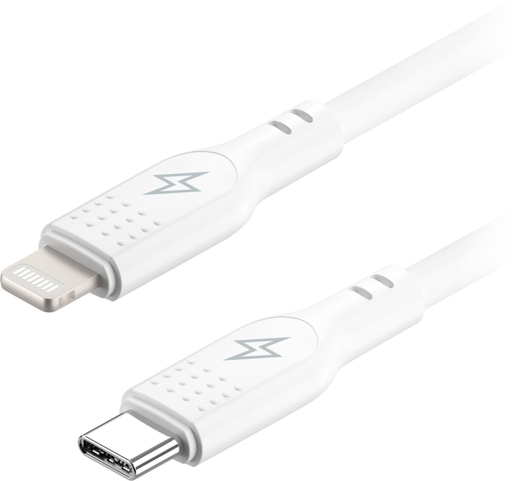 AlzaPower SilkCore USB-C to Lightning MFi, 2m, fehér Adatkábel