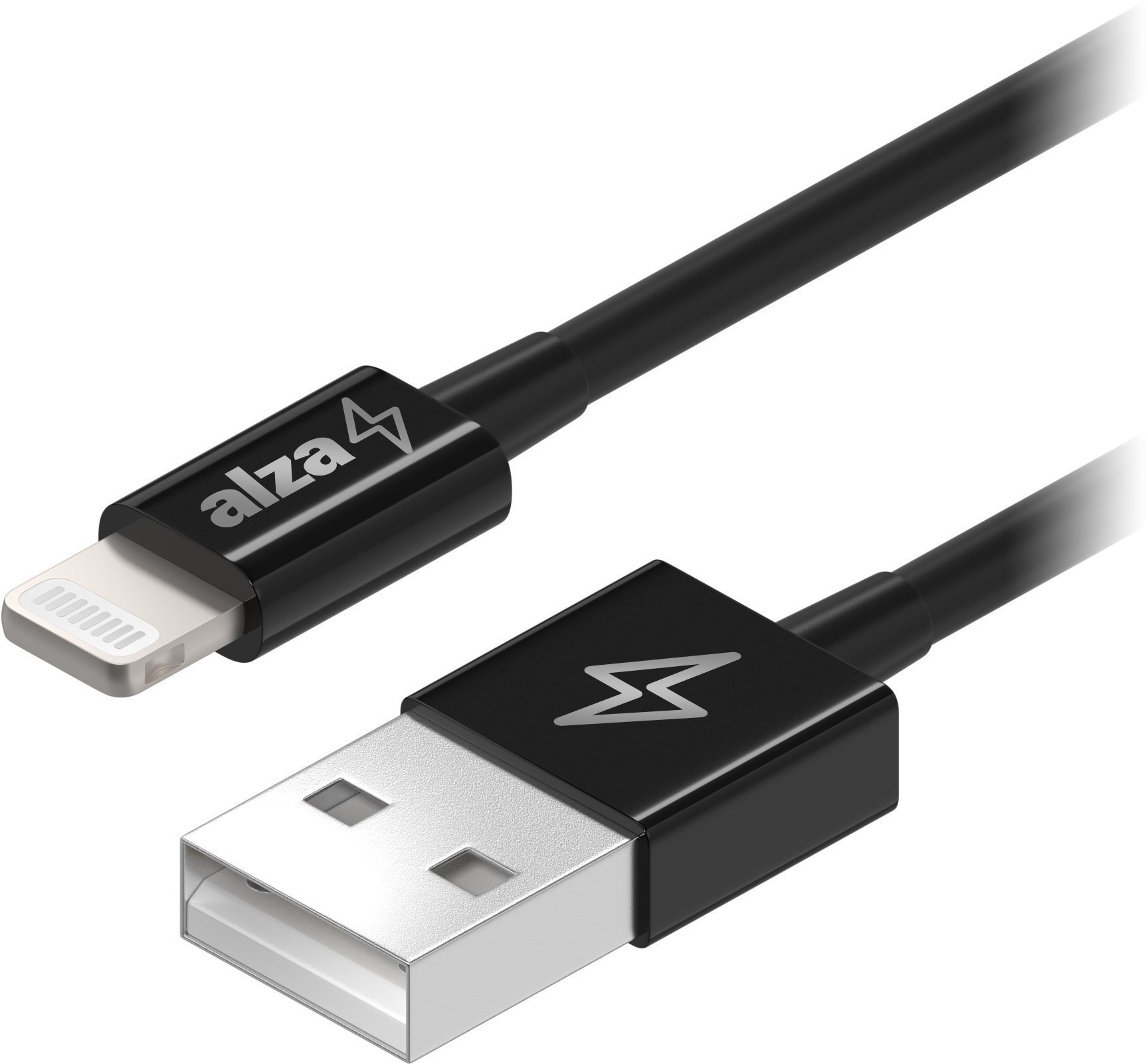 AlzaPower Core USB-A to Lightning MFi (C189) 2m, fekete Adatkábel