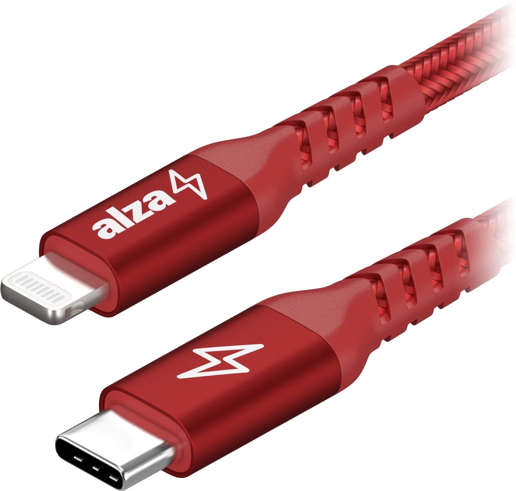 AlzaPower Alucore USB-C auf Lightning MFi - 0,5 m - rot Datenkabel
