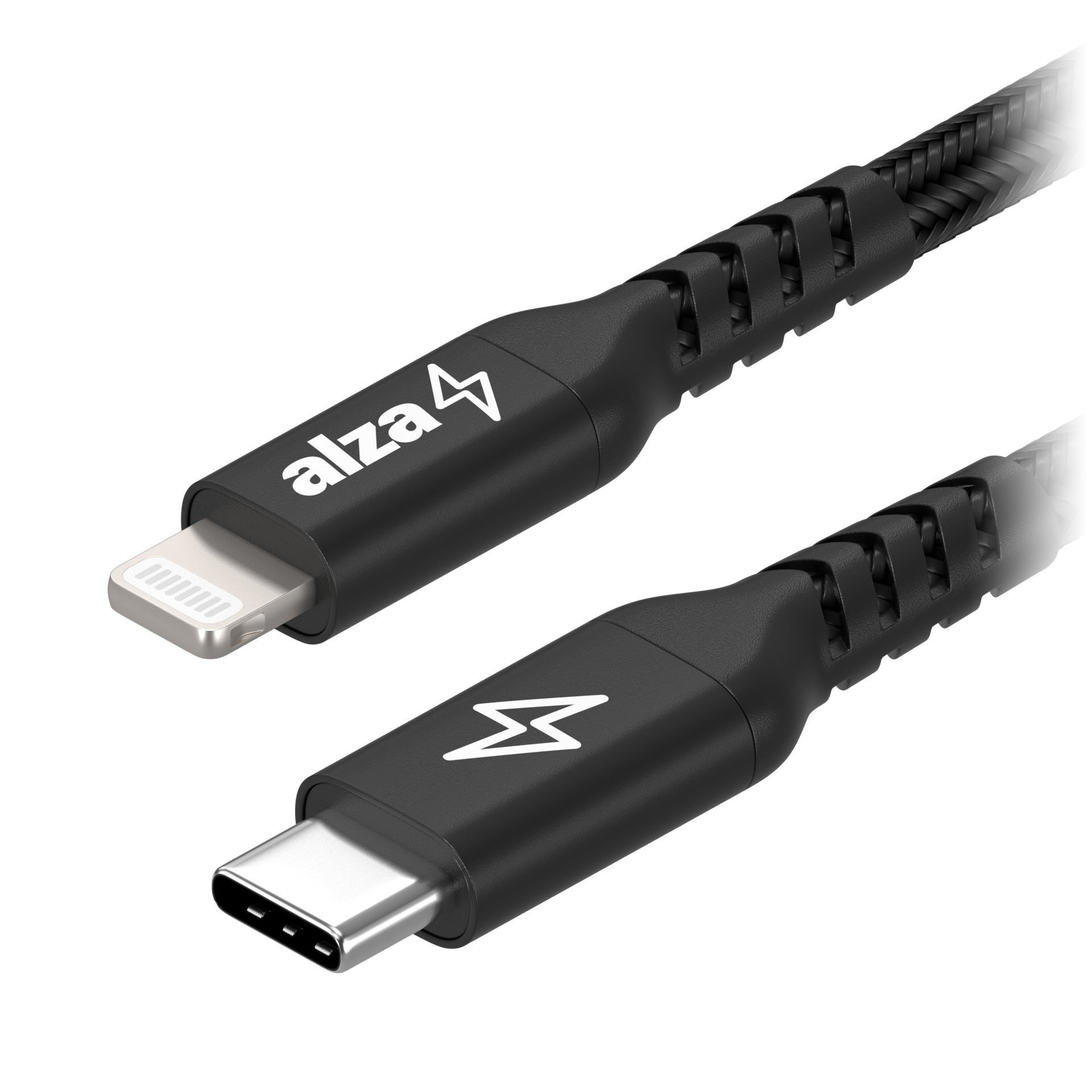 AlzaPower AluCore USB-C to Lightning MFi 2 m čierny Dátový kábel