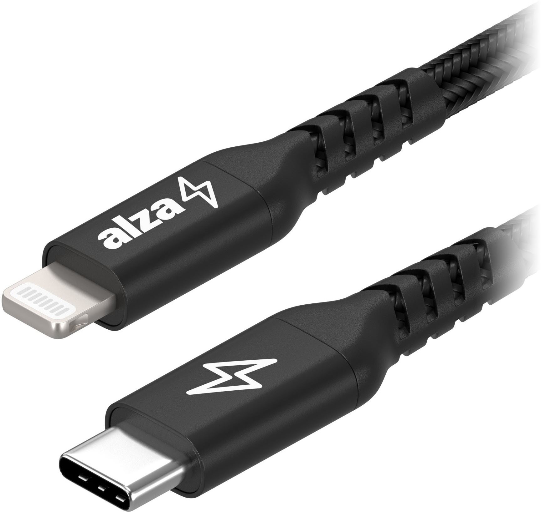 AlzaPower AluCore USB-C to Lightning MFi 3m Black Data Cable