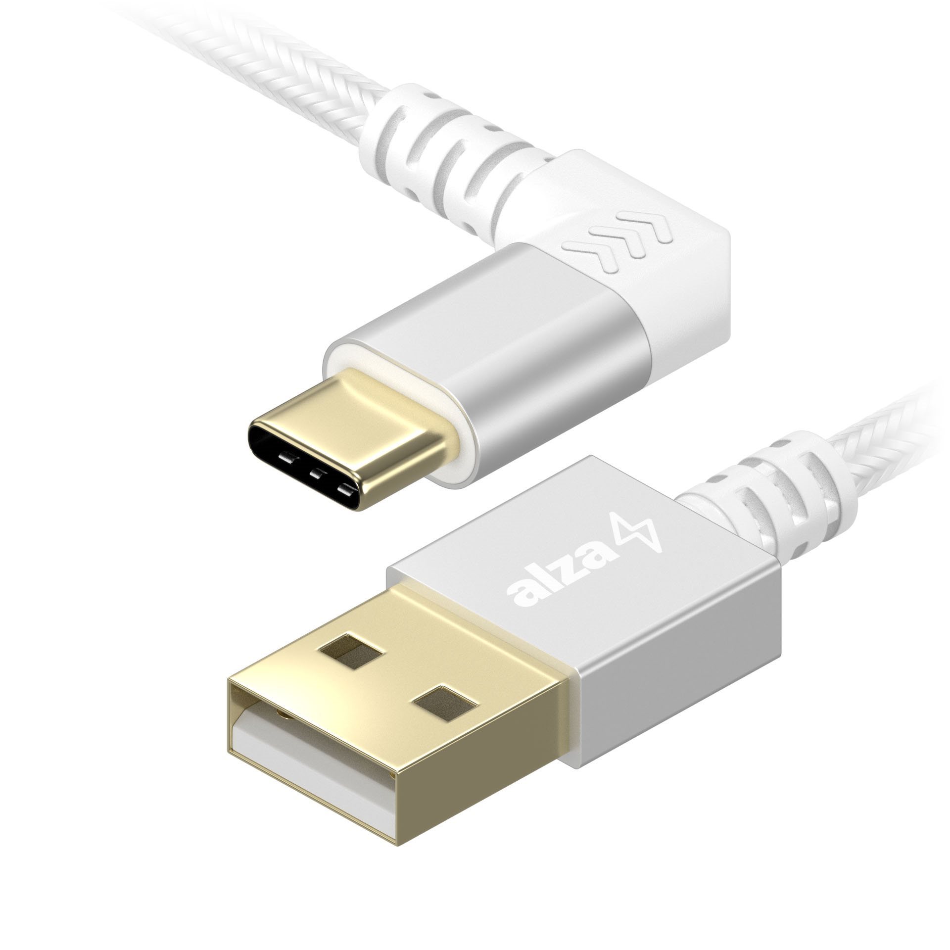 AlzaPower 90Core USB-C 1m Silver Data Cable