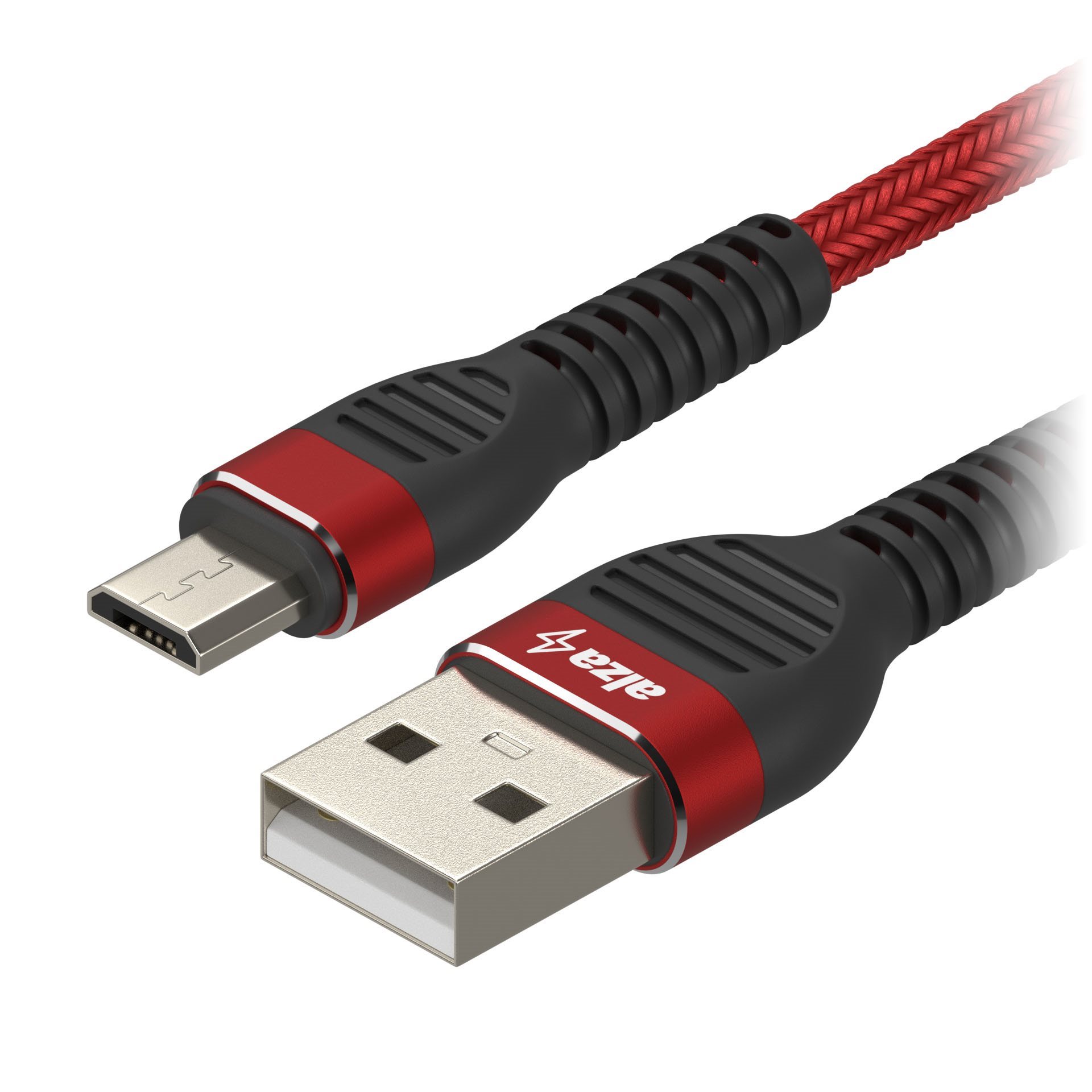 AlzaPower Coral Micro USB, 1m, Red Data Cable