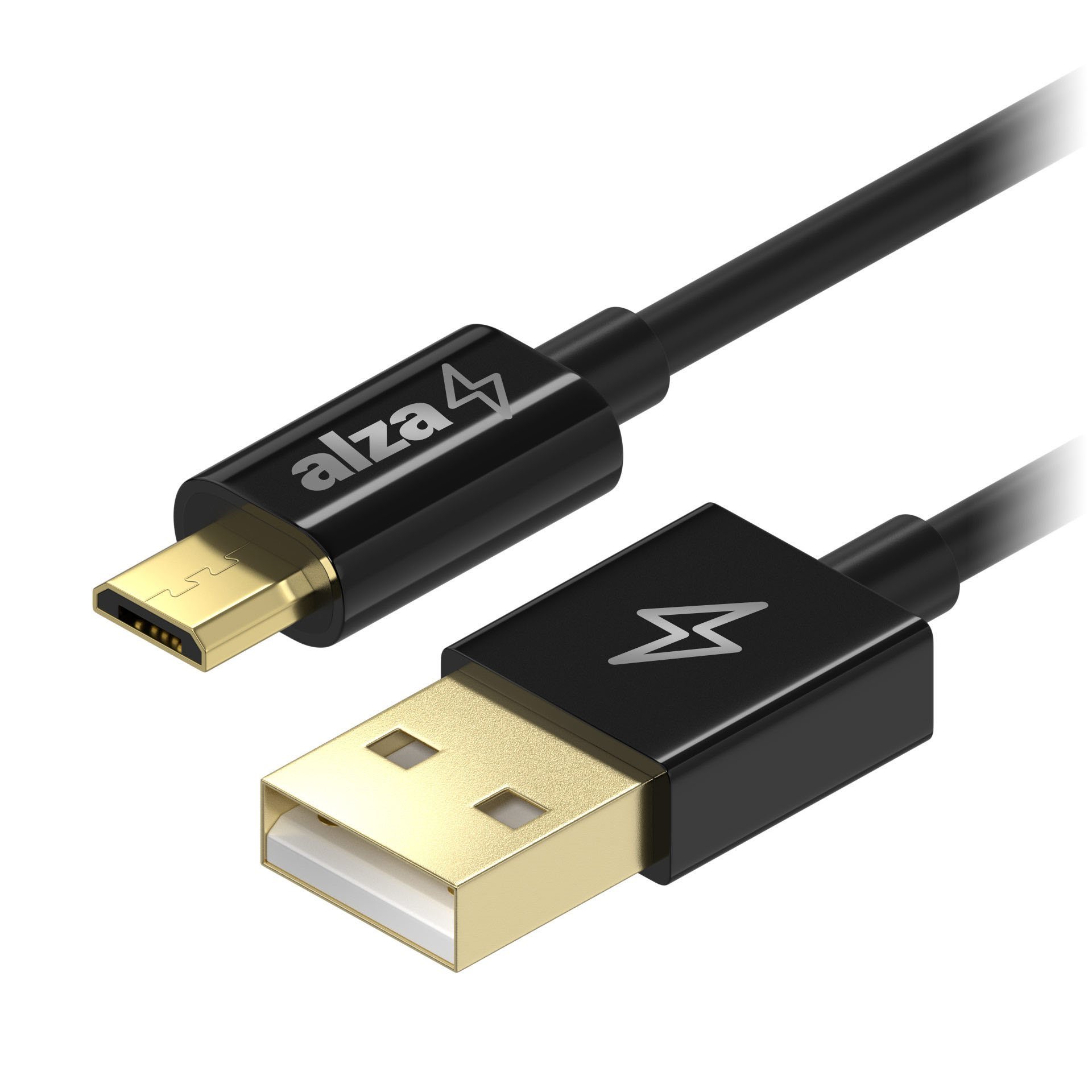 AlzaPower Core Micro USB 2m Black Data Cable