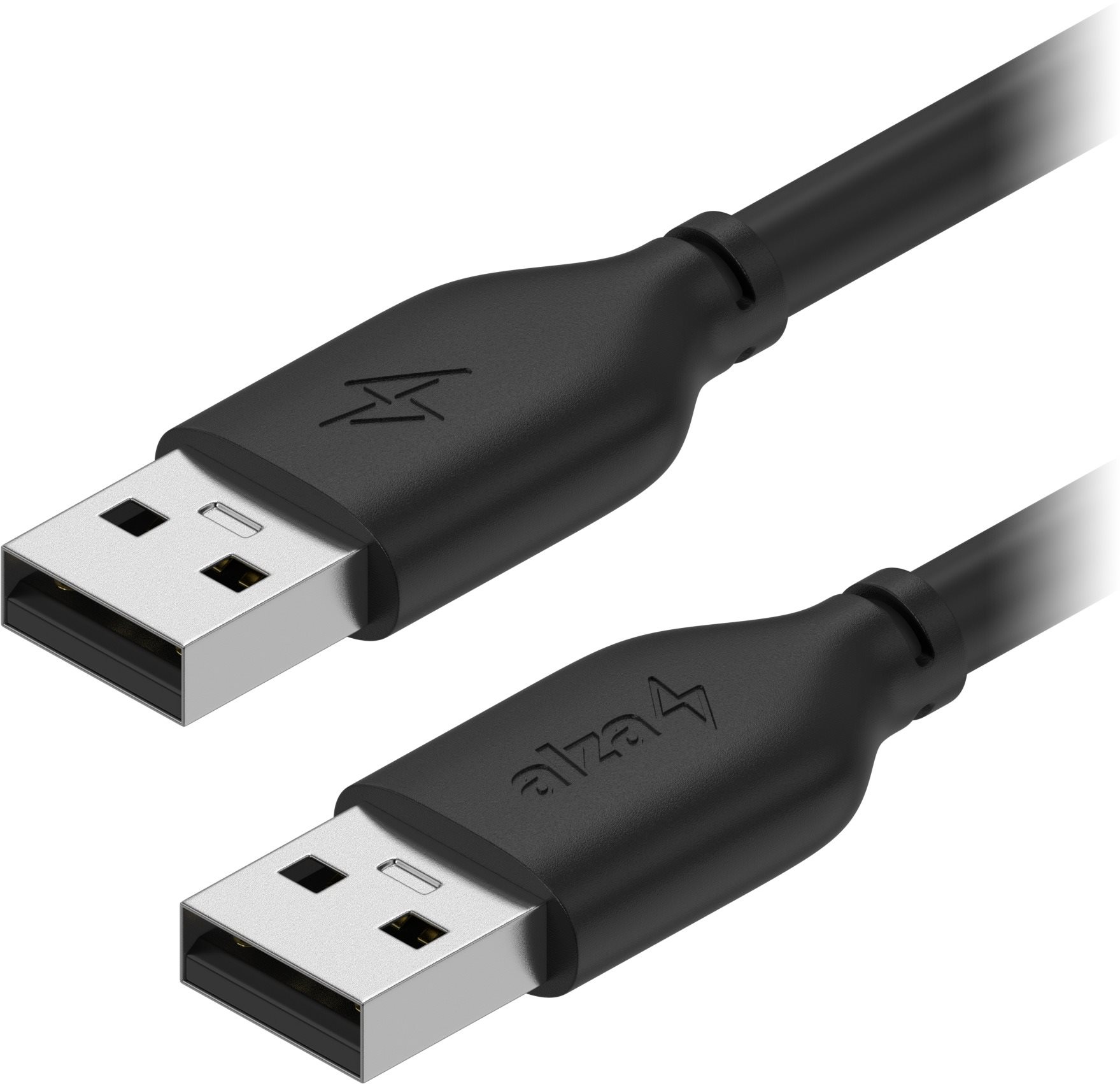 AlzaPower Core USB-A (M) to USB-A (M) 2.0, 3m, fekete Adatkábel
