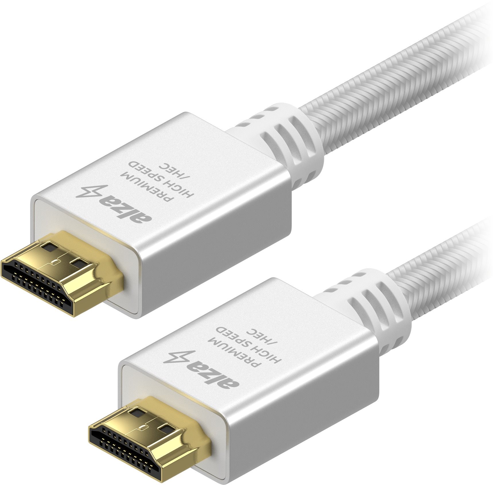 AlzaPower AluCore Premium HDMI 2.0 High Speed 4K 1,5 m biely Video...