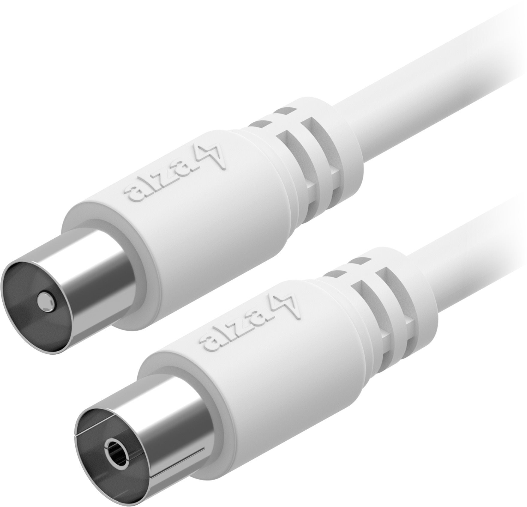 AlzaPower Core Coaxial IEC (M) - IEC (F)  10 m fehér Koax kábel